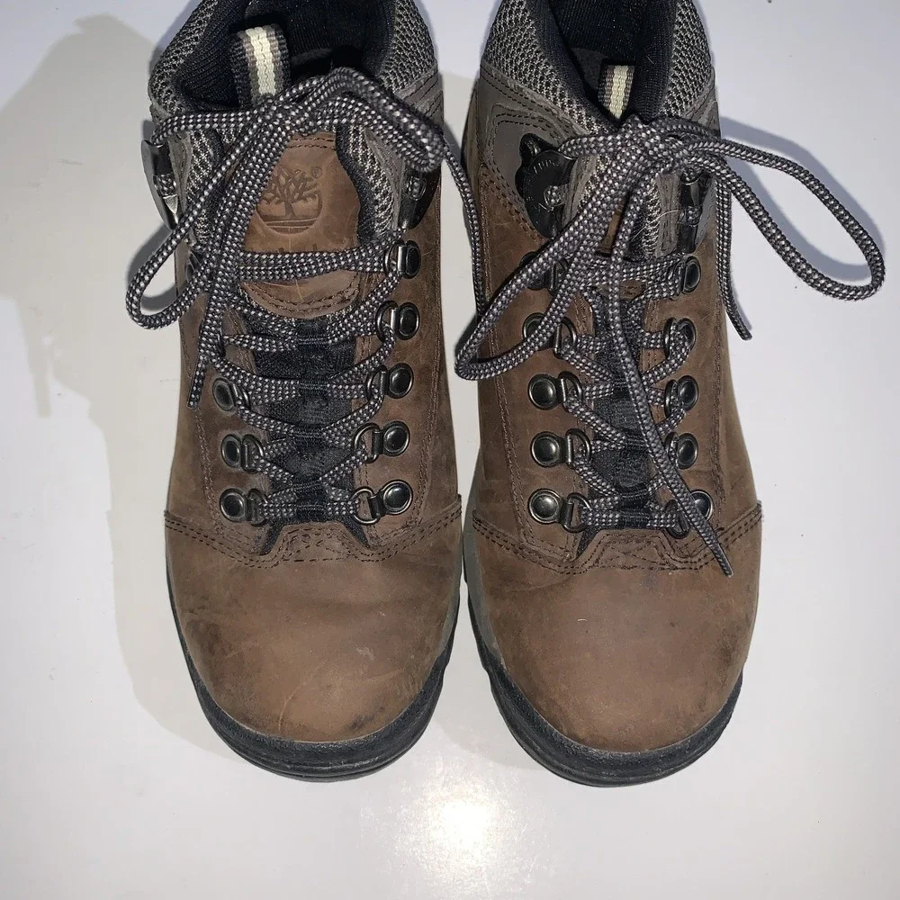 Timberland Boots Mens 7 Brown Leather Hiking Ankle Trail Outdoor 81694